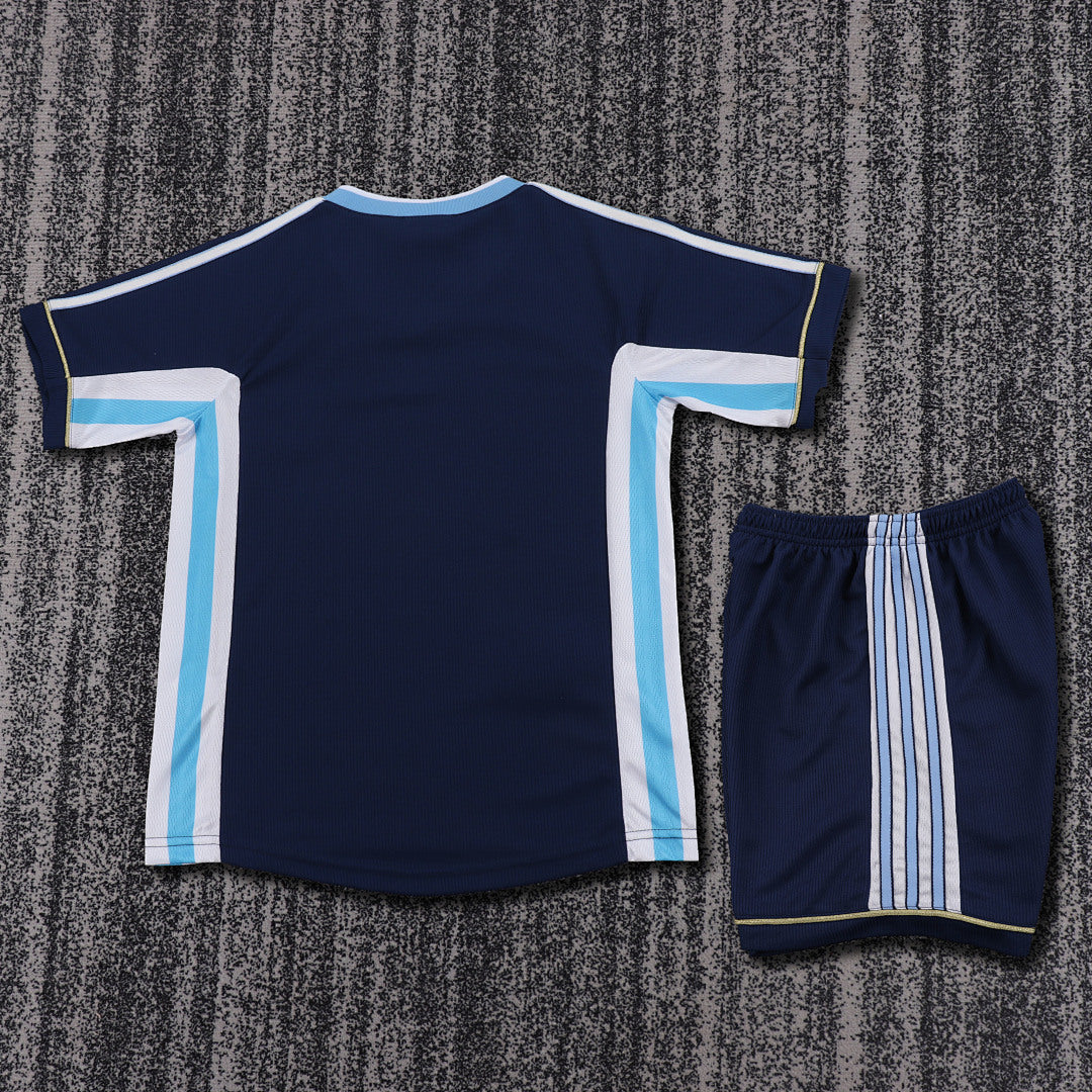 Retro Kids 1998 Argentina away Soccer Jersey&amp;Size16-287