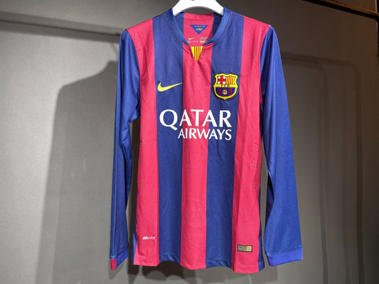 Retro 2014/15 Barcelona Home long sleeved Player Edition S-3XL