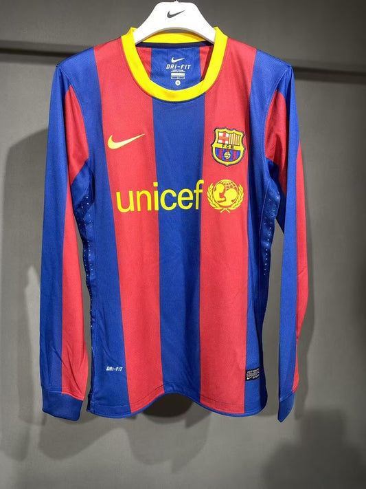 Retro 2010/11 Barcelona Home Long Sleeve Player Edition S-3XL