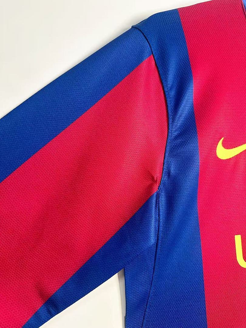 Retro 2007/08 Barcelona home long sleeved Yupoo Soccer Jerseys S-XXL6