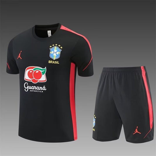 2026/27 Jordan Brazil Black with Orange Pink Training Suit (Adults and Kids)