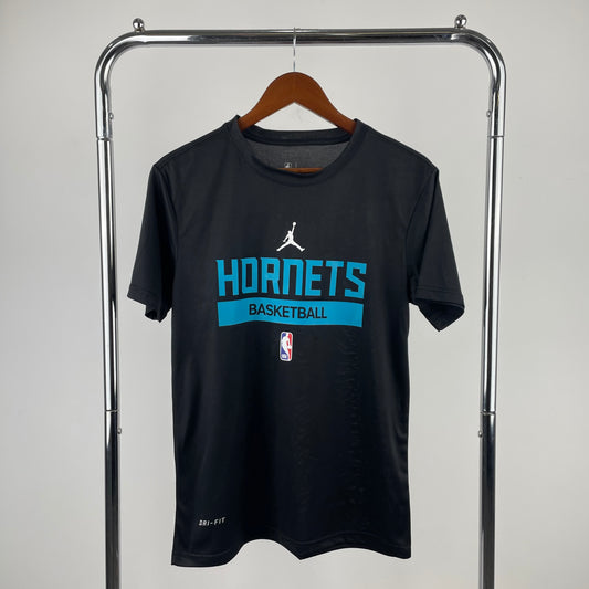 23 Season Hornets Black Training Quick Dried T-shirt Short Sleeve