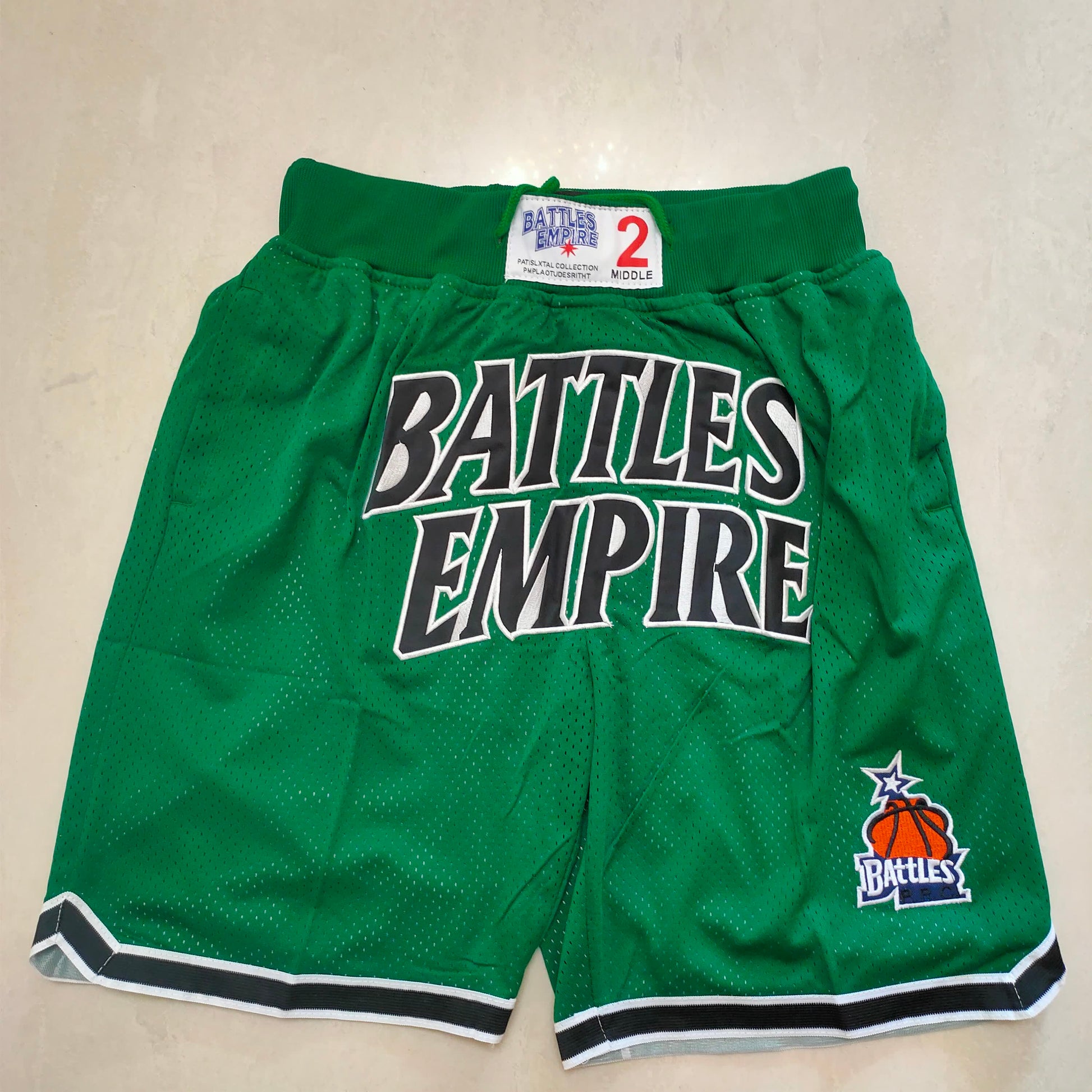 Empire Battle Green Pocket Shorts