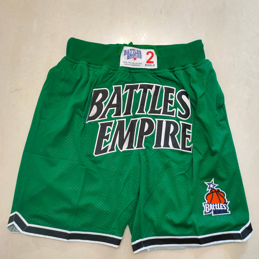 Empire Battle Green Pocket Shorts