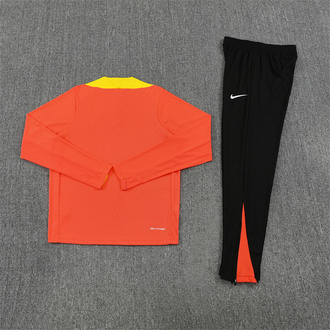 /26 Brazil Orange Half Pull Training Suit (Adults&amp;Kids)8