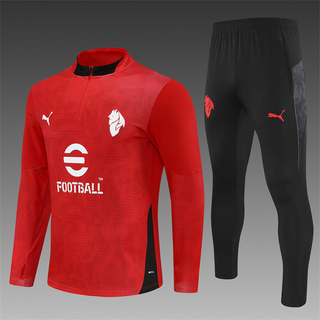 /26 AC Milan Red Half Pull Training Suit (Adults&amp;Kids)7