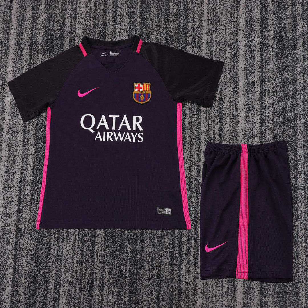 Retro Kids 2016/17 Barcelona away football shirt&amp;Size16-287