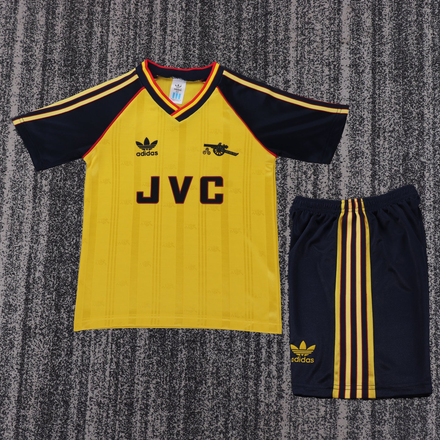 Retro Kids 1988/90 Arsenal away yellow football shirt&amp;Size16-28