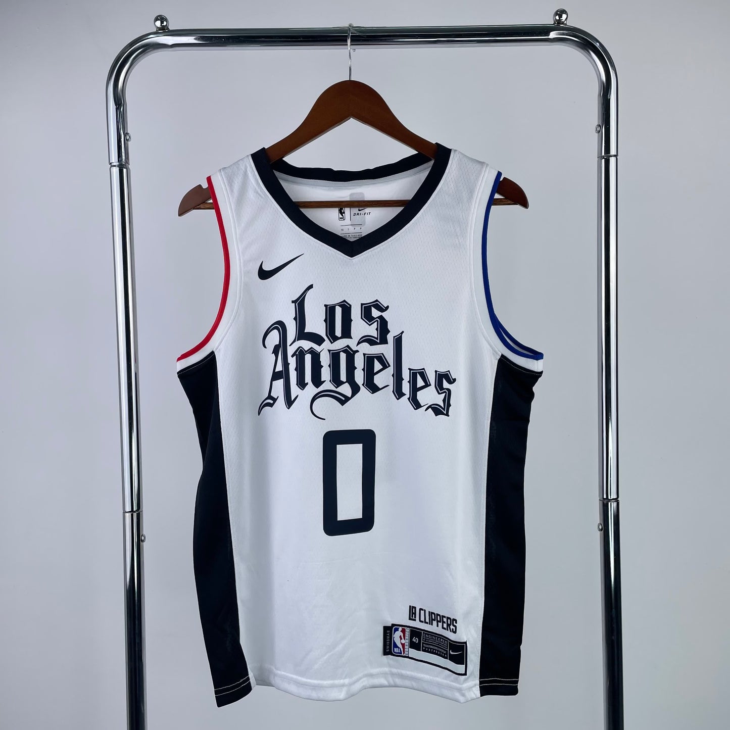 Clippers Latin White Number 0 Westbrook