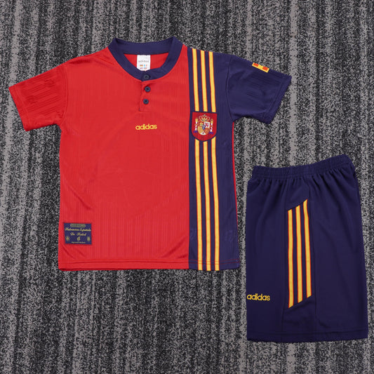 Retro Kids 1996 Spain home football shirt&amp;Size16-28