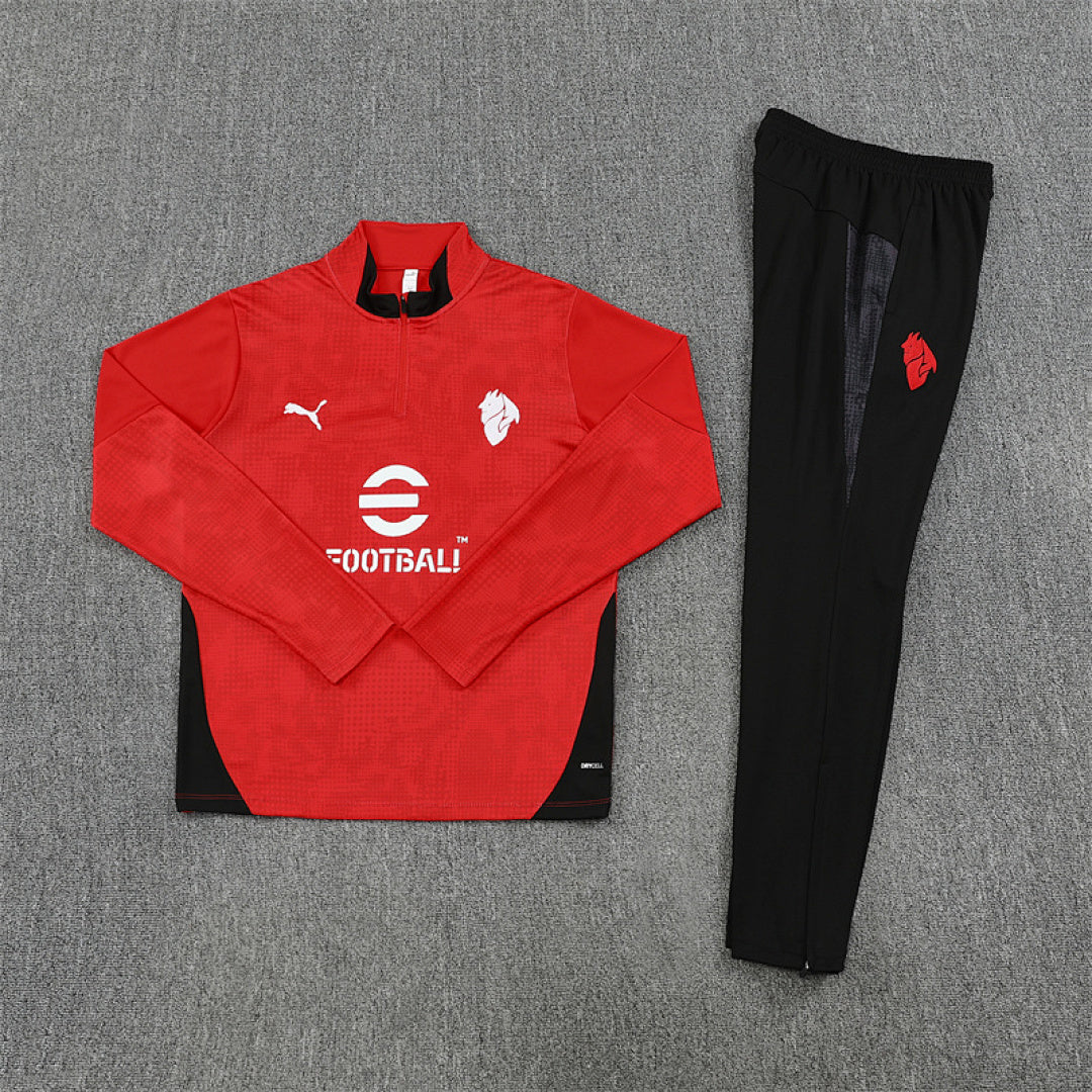 /26 AC Milan Red Half Pull Training Suit (Adults&amp;Kids)7