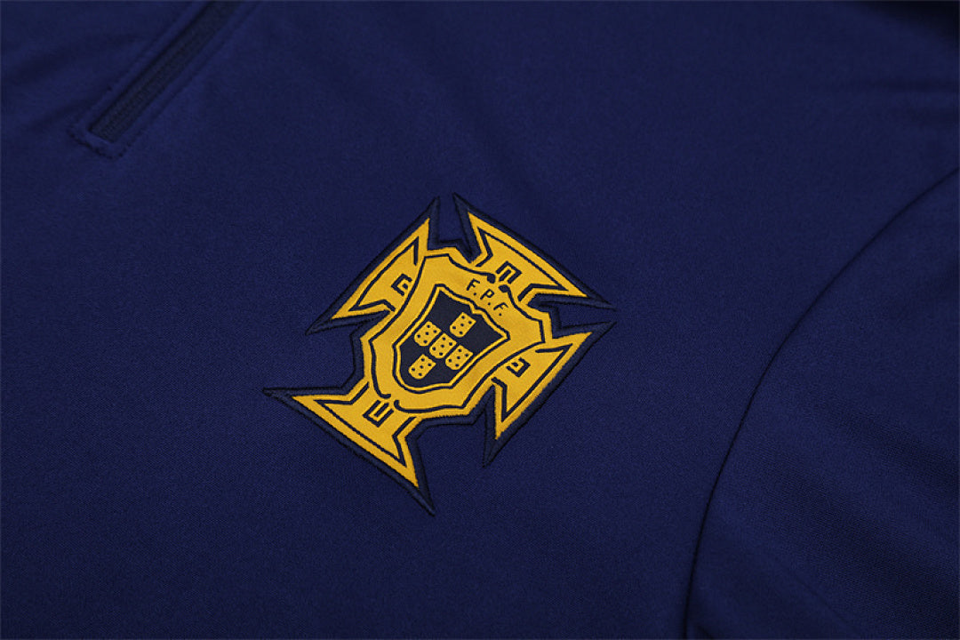 /26 Portugal Royal Blue Half Pull Training Suit (Adults&amp;Kids)7