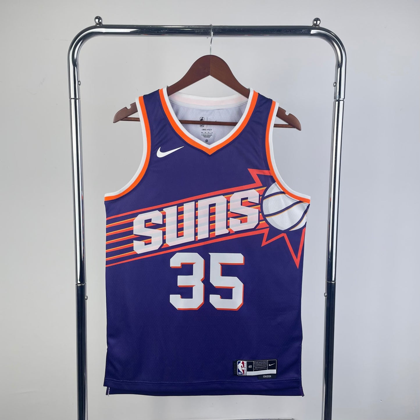24 Season Phoenix Suns Away Purple 35 # Durant