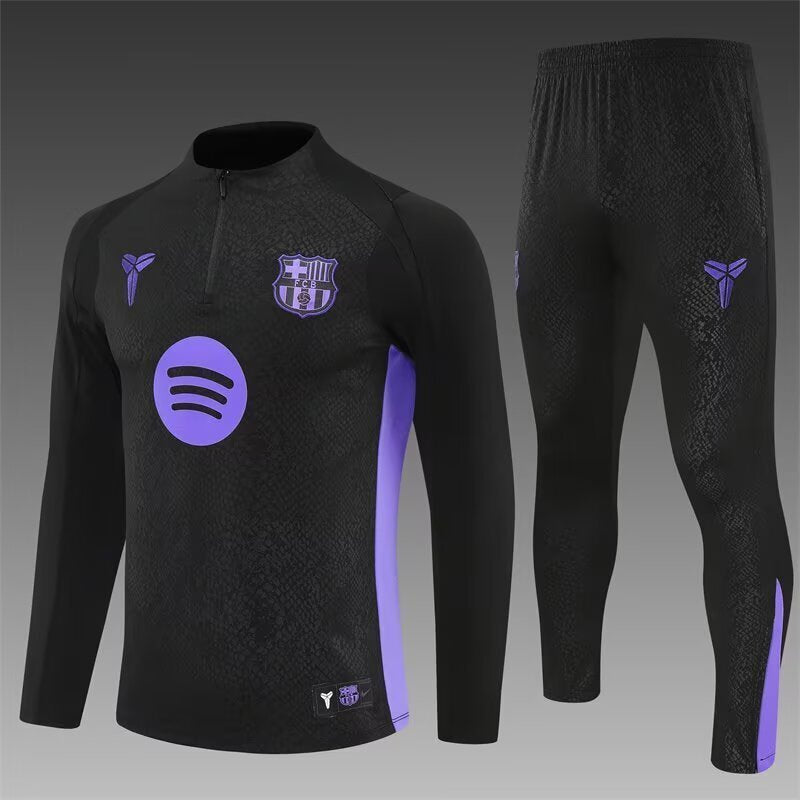 25/26 Barcelona Black [Co branded] Half Pull Training Suit S-XXL