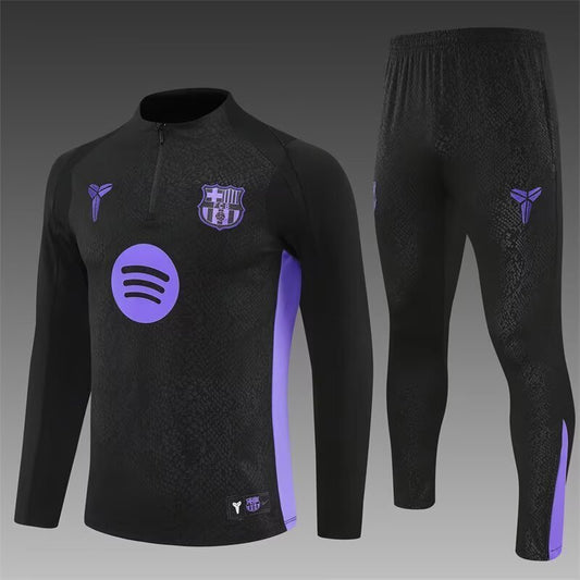 25/26 Barcelona Black [Co branded] Half Pull Training Suit S-XXL