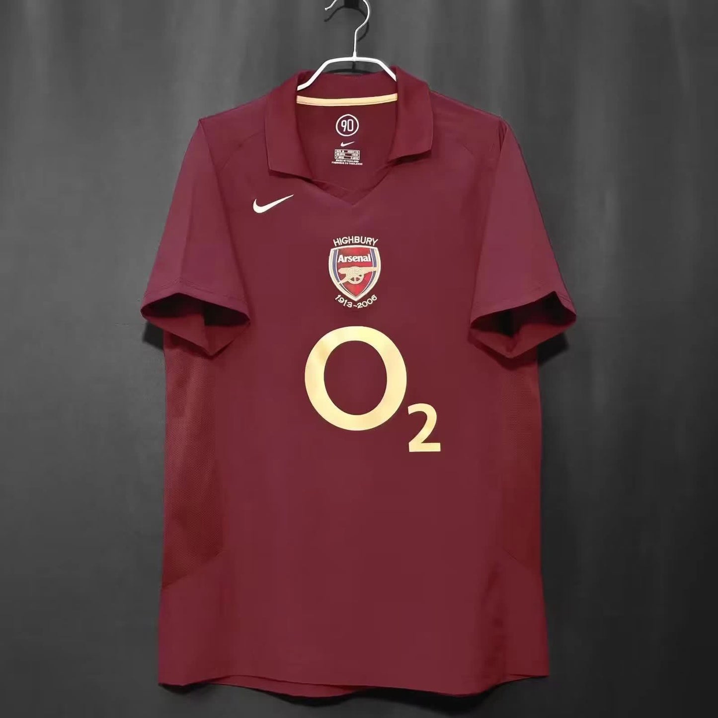 05-06 Arsenal Jersey Wine Red Highbury Vintage Memorial Home