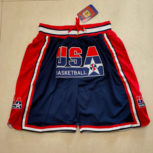 American Dream Team Blue Pocket Shorts