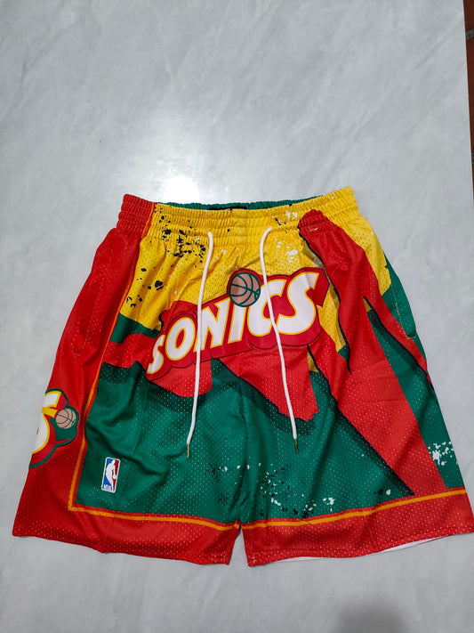 NBA SuperSonics Green Red Swinging Pocket Shorts