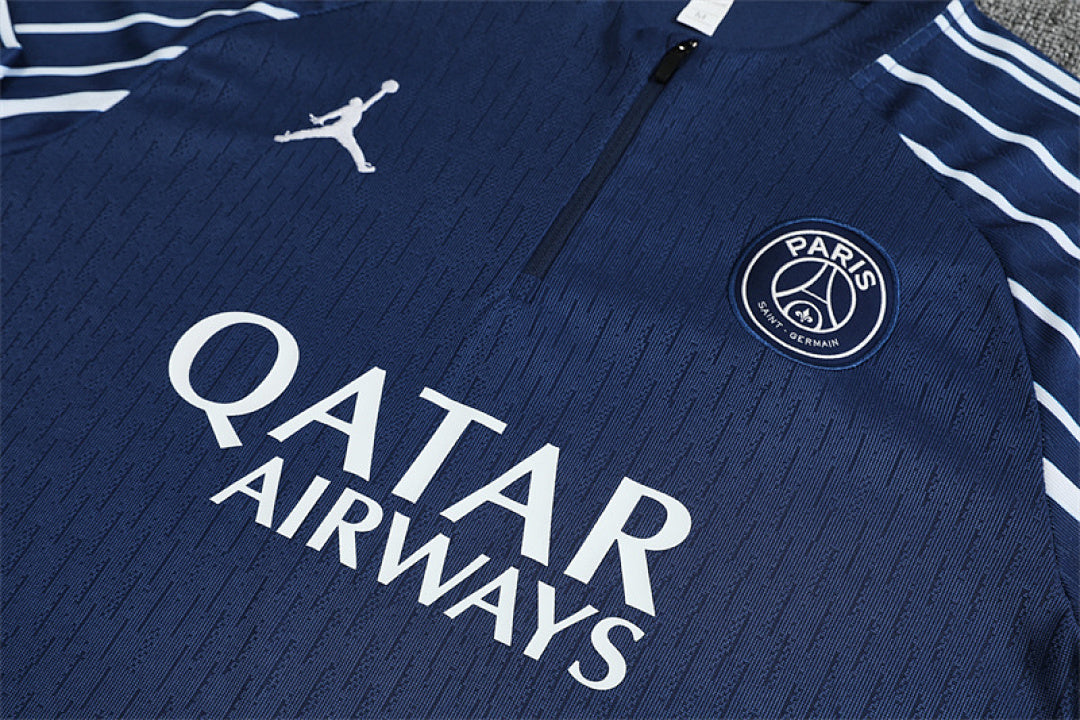 /26 Jordan PSG Royal Blue [Champions League Edition] Half Pull Training Suit (Adults&amp;Kids)7
