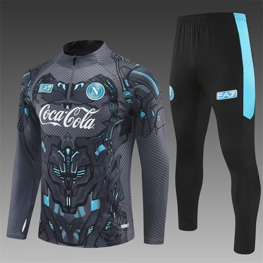 25/26 Napoli black gray half pull training suit S-XXL