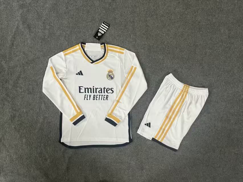 23/24 Kids # Long Sleeve Real Madrid Home