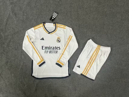 23/24 Kids # Long Sleeve Real Madrid Home
