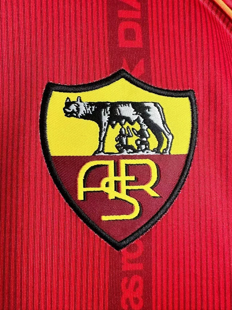 Retro 1999/00 Roma home long sleeved Yupoo Soccer Jerseys S-XXL6