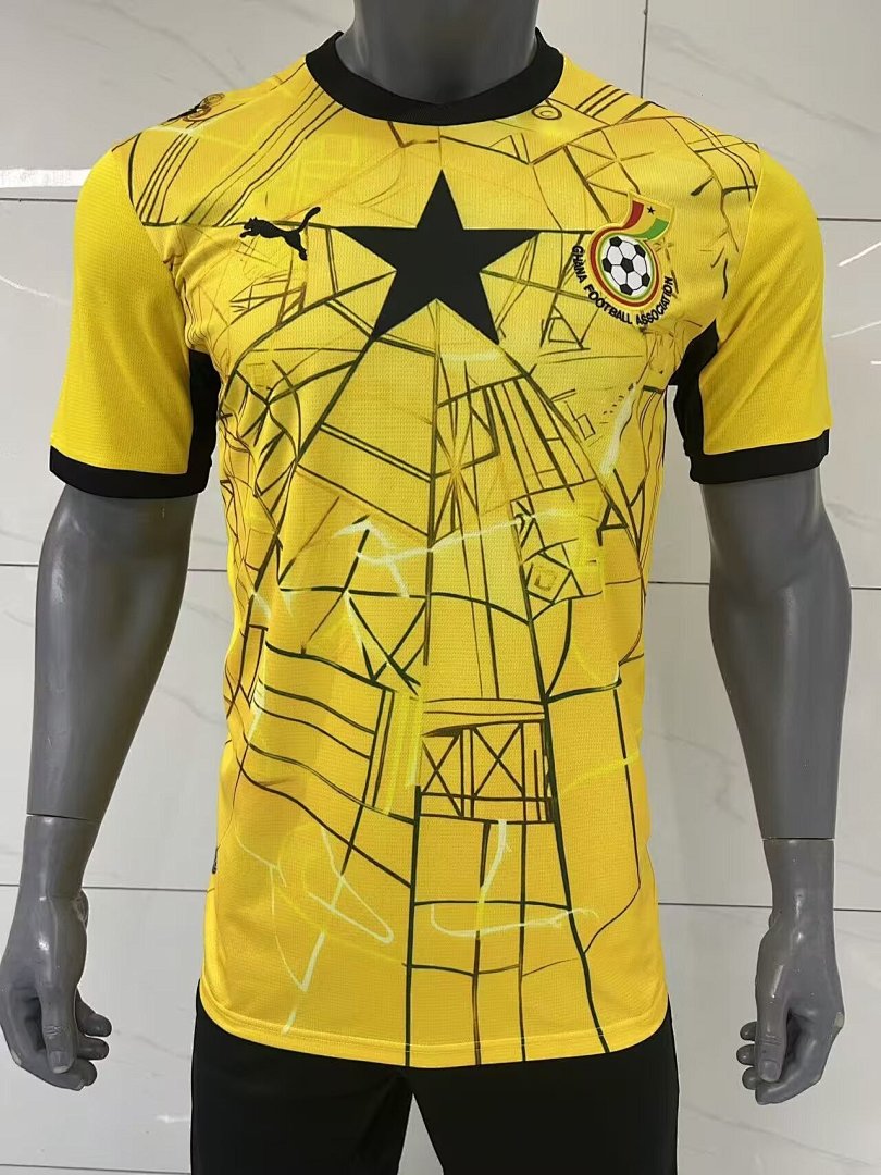 /27 Ghana Yellow Special Edition football jersey S-XXL4