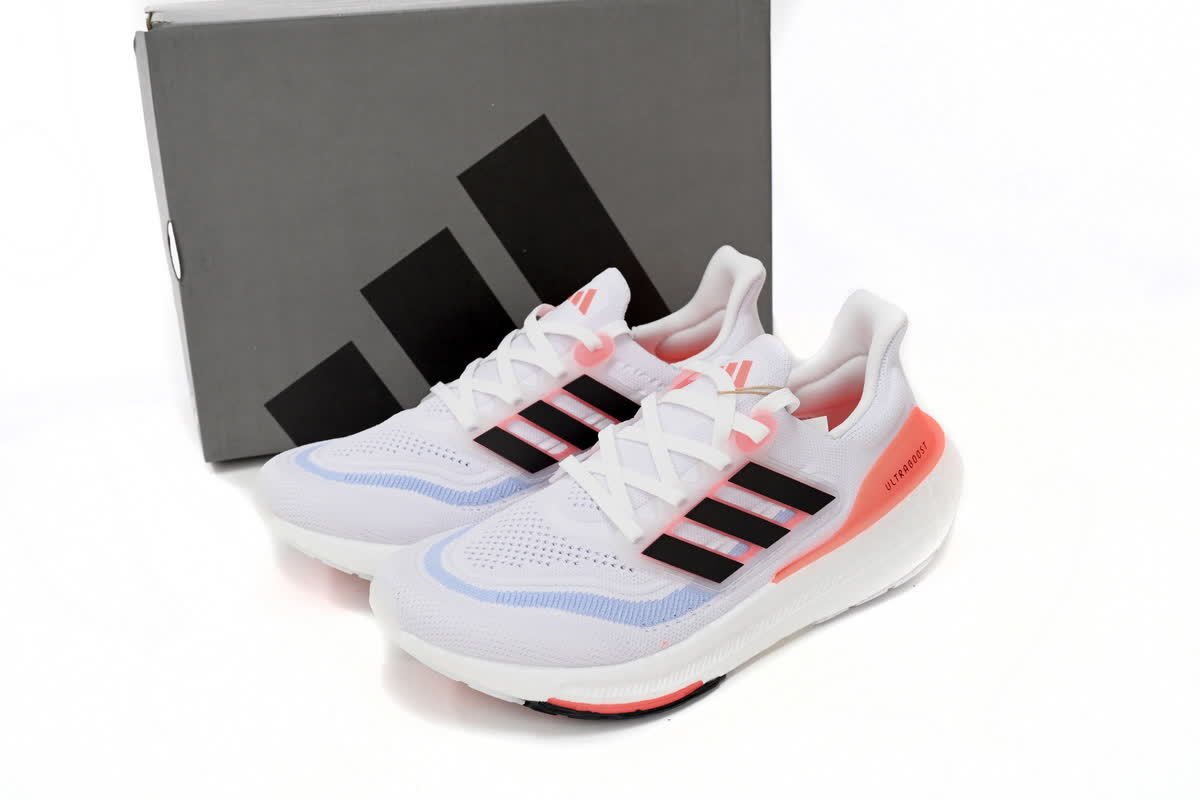 Moon 8851-9 Adidas Ultra Boost 2023 LIGHT Black and White Size # 36- # 48 (with 46.5)