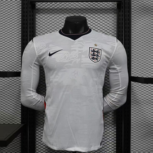 /27 England Home Long Sleeve Player Edition S-3XL5