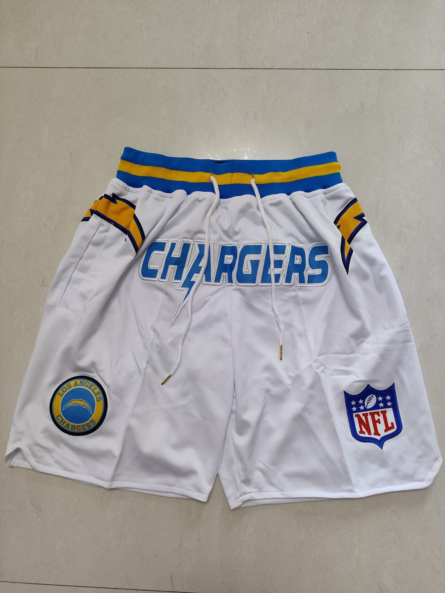 NFL San Diego Chargers White Pocket Shorts