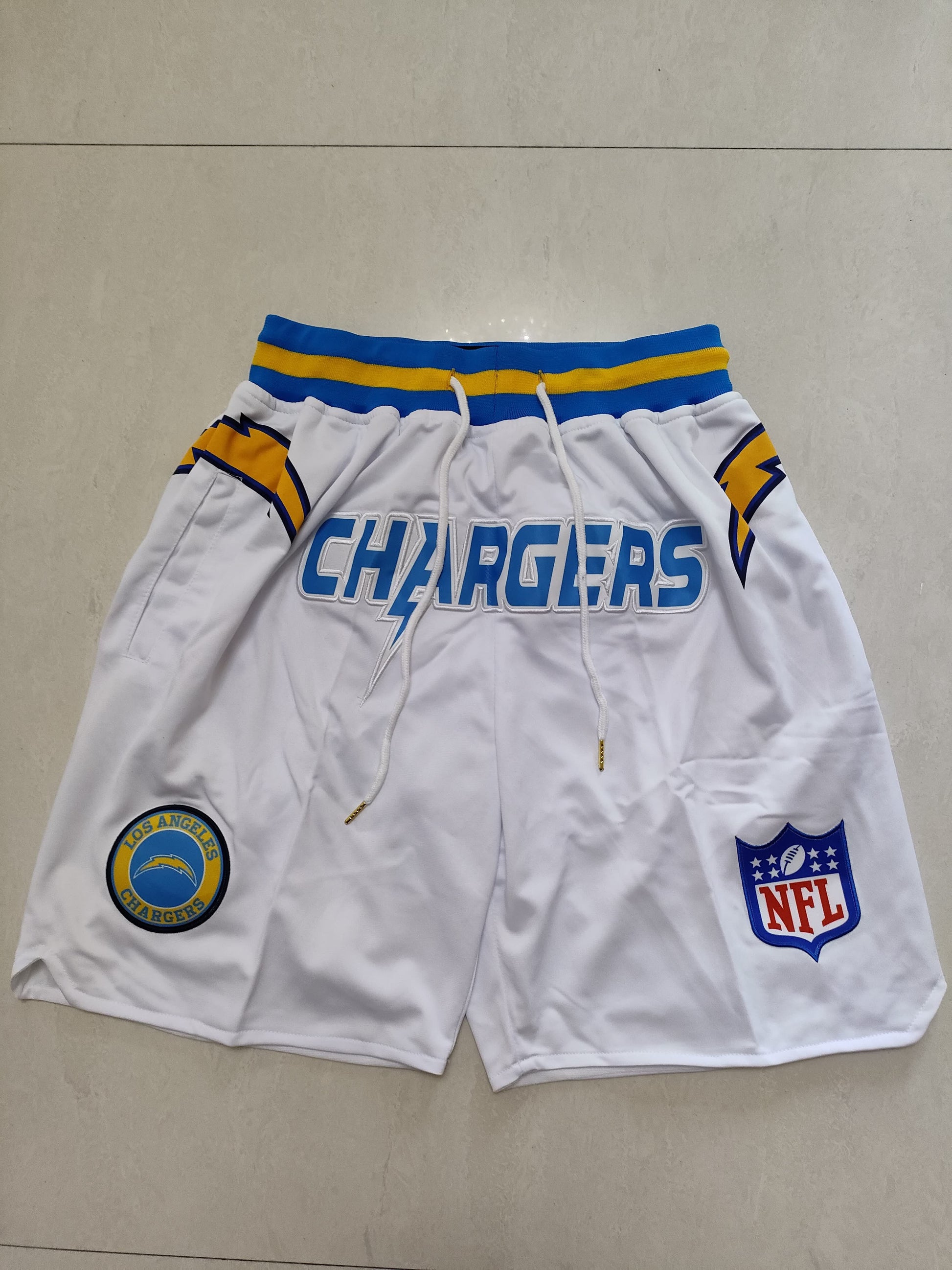 NFL San Diego Chargers White Pocket Shorts