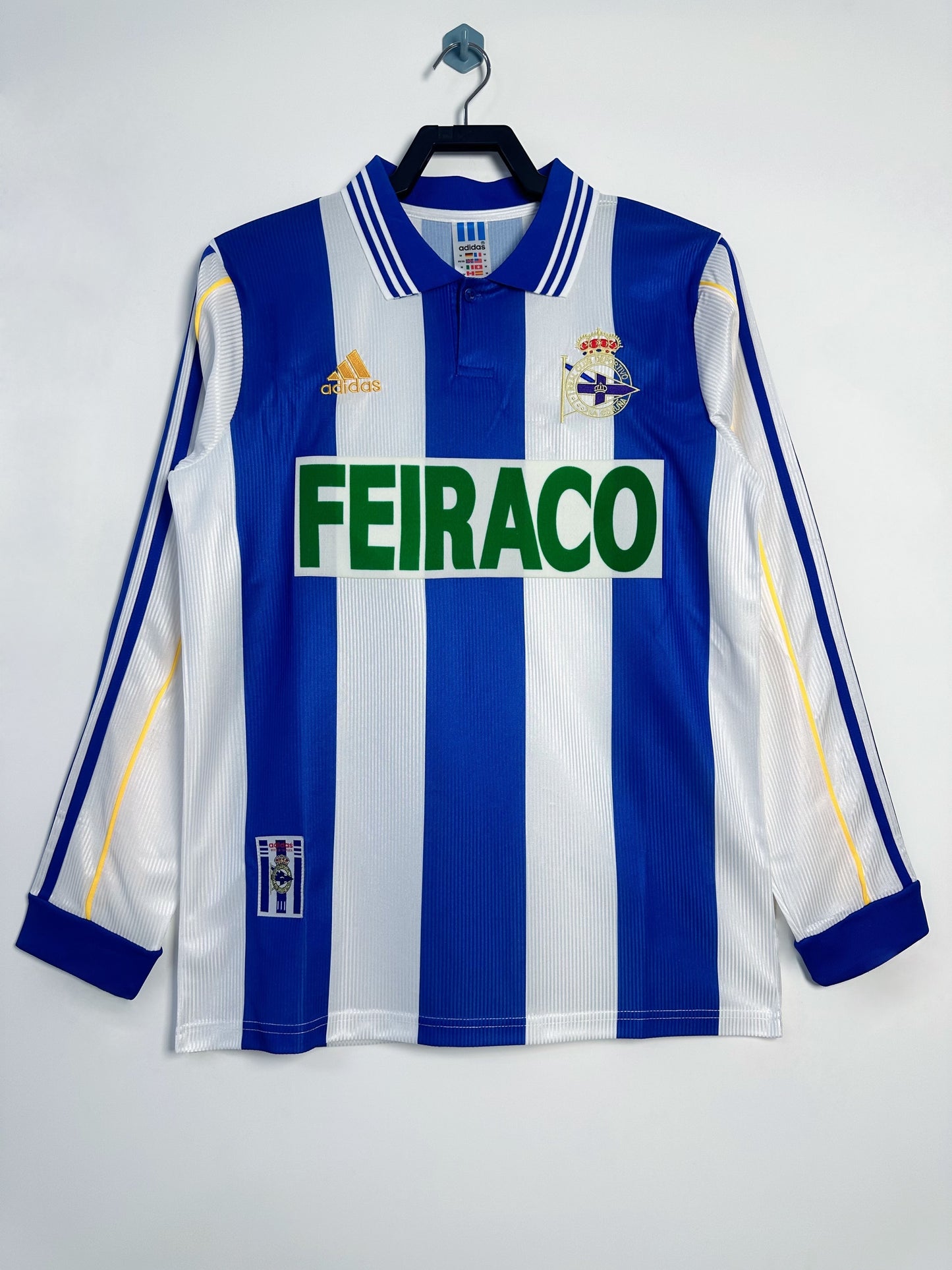 Retro 1999/00 Deportivo de La Coru?a home long sleeved S-XXL