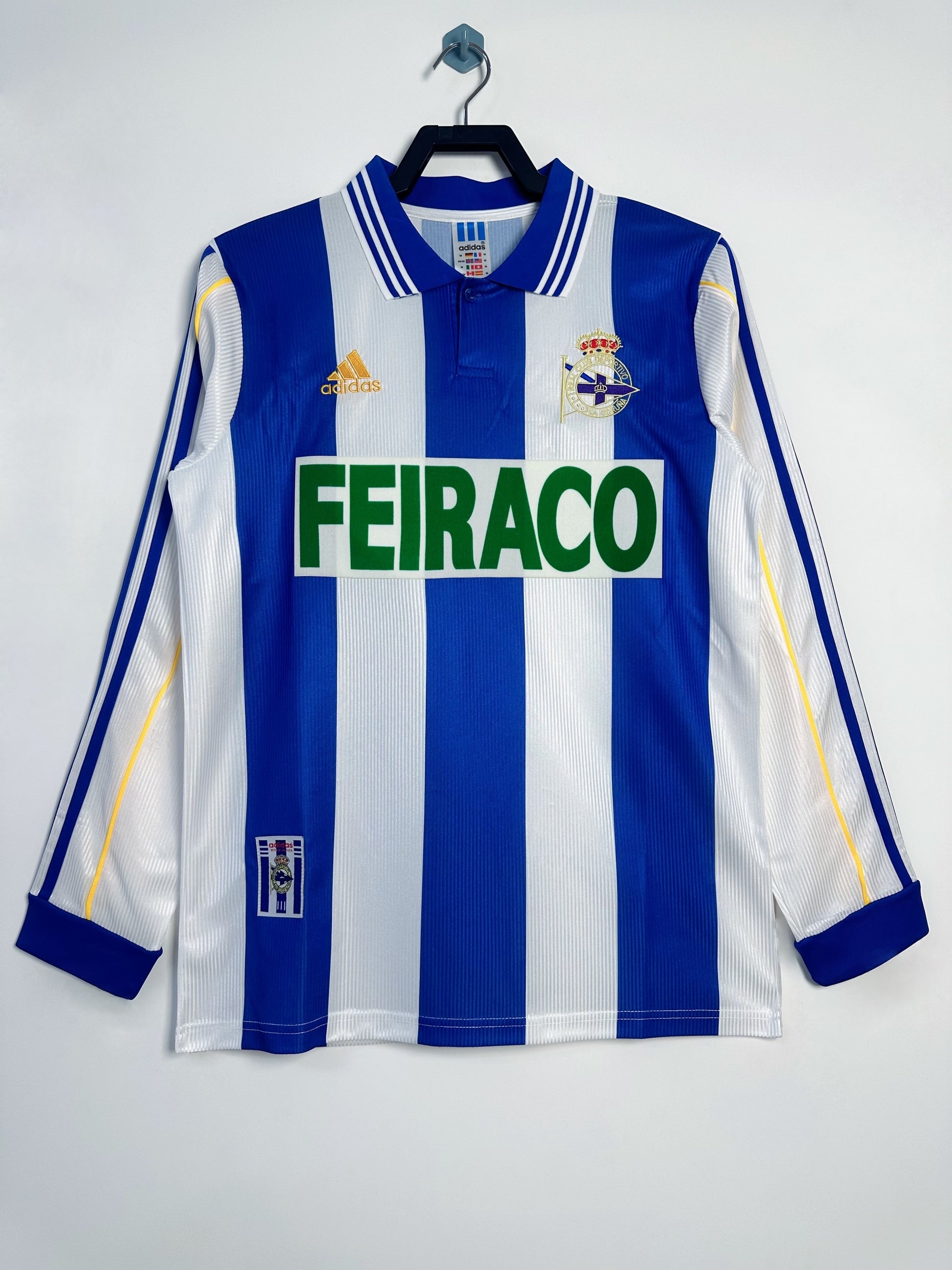 Retro 1999/00 Deportivo de La Coru?a home long sleeved S-XXL