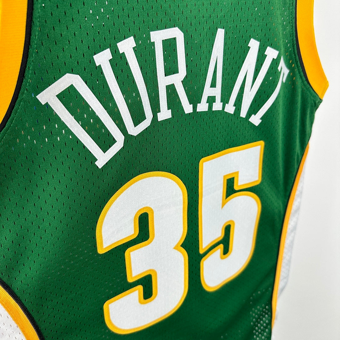 MN retro hot press jersey SW: Supersonics 07/08 season green 35 # Durant S-XXL7