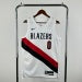 season Portland Trail Blazers home white 0 # Lillard NBA jersey S-XXL6
