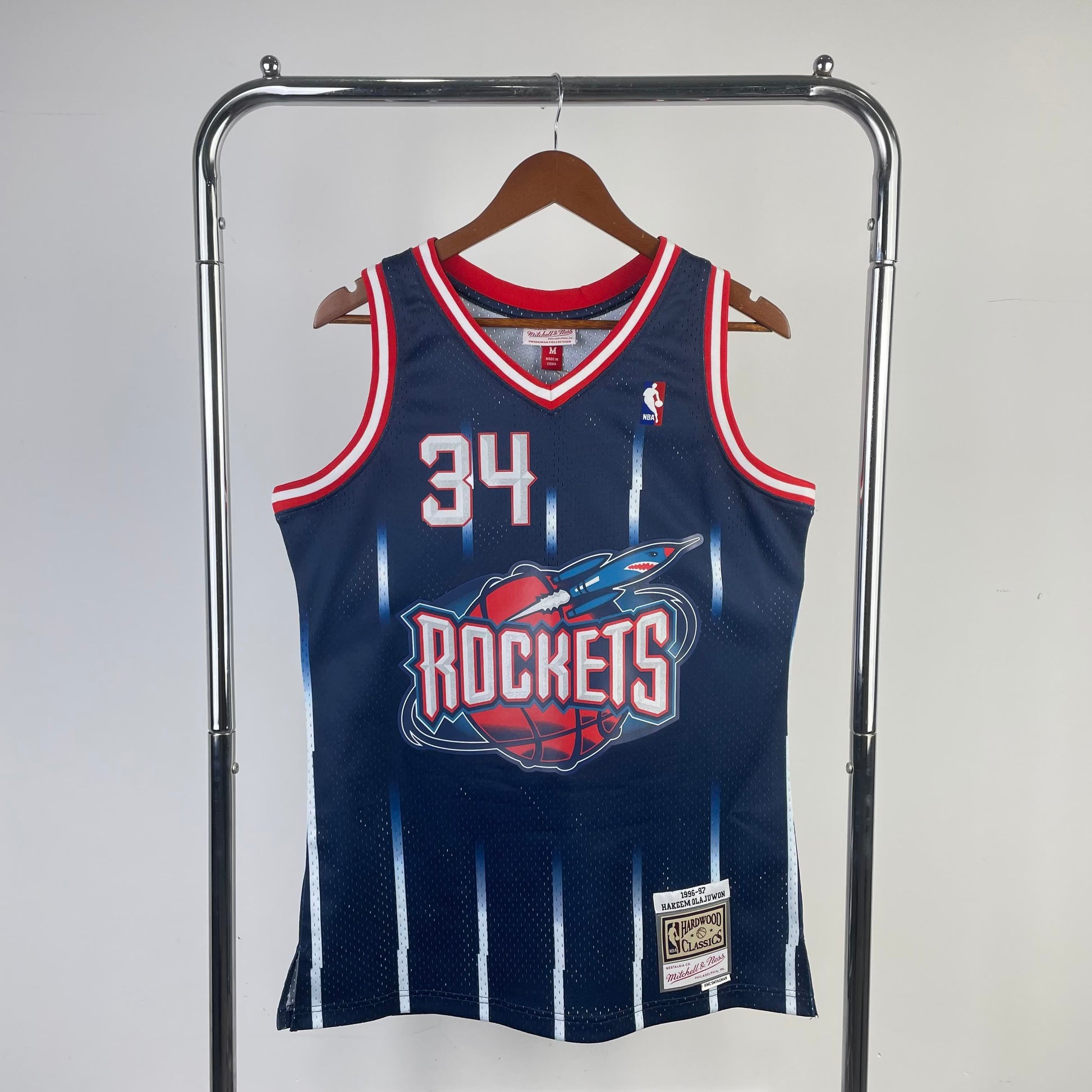 MN Heat Pressed Vintage Jersey: SW Rockets 96/97 Season No.34 Olajuwon