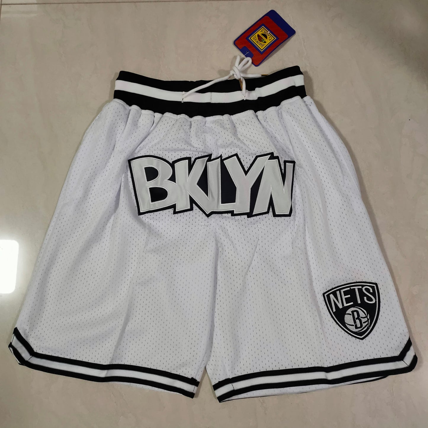 Nets White Pocket Shorts