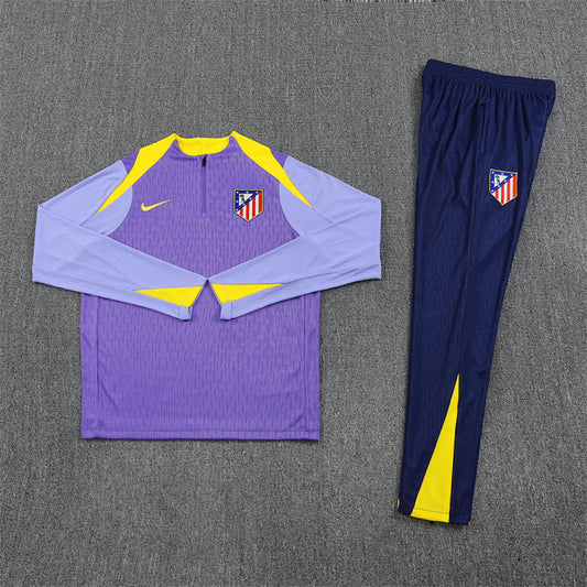 /26 Atletico Madrid Purple Half Pull Training Suit (Adults&amp;Kids)8