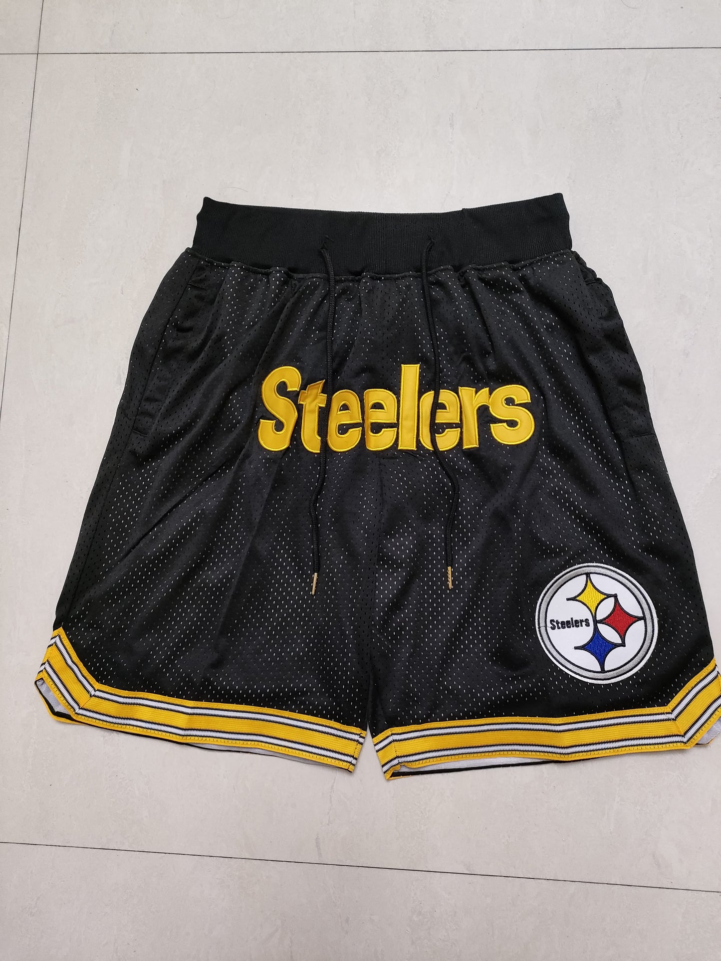 NFL Steelers Black Pocket Shorts