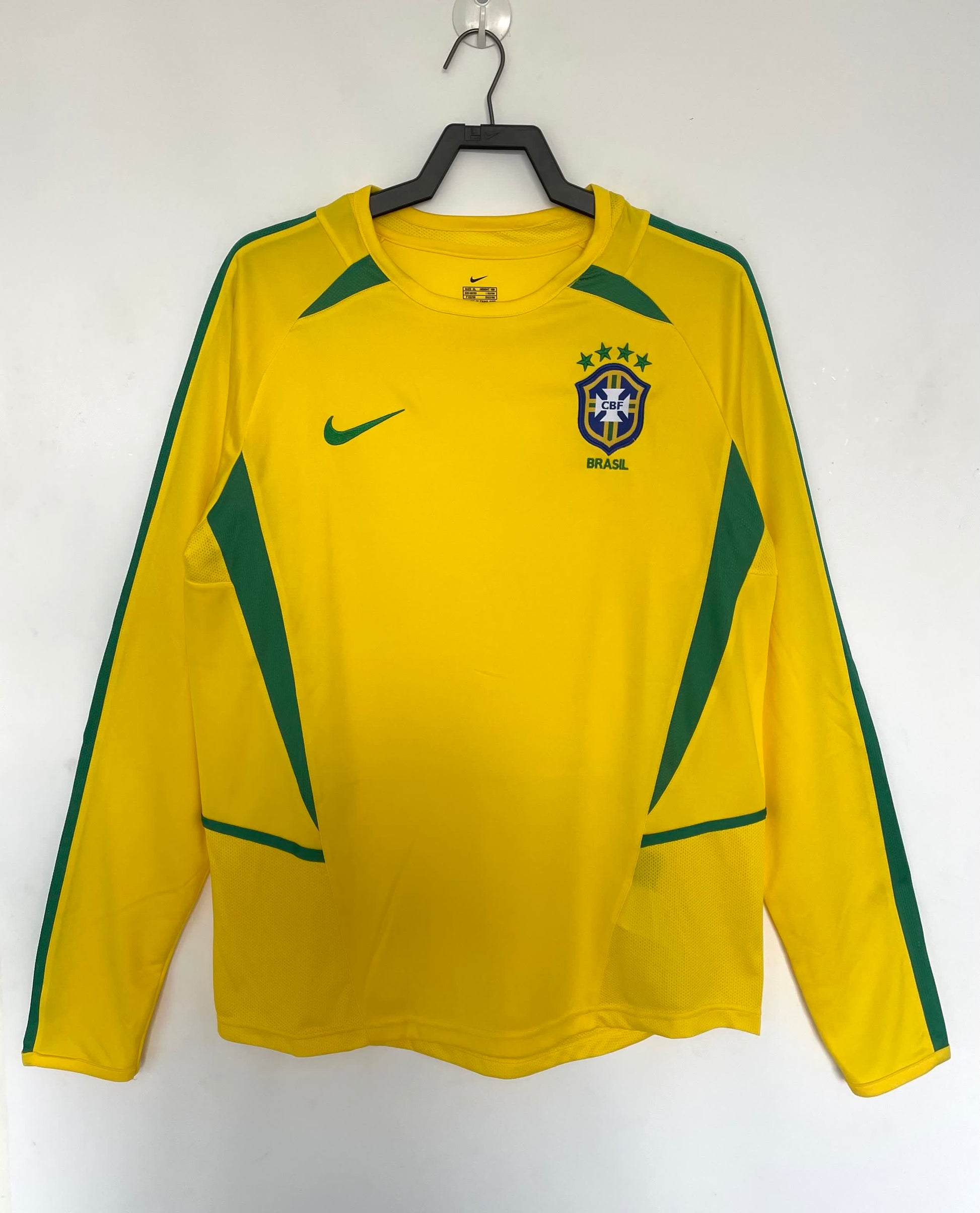 Retro 2002 Brazil home long sleeved S-XXL