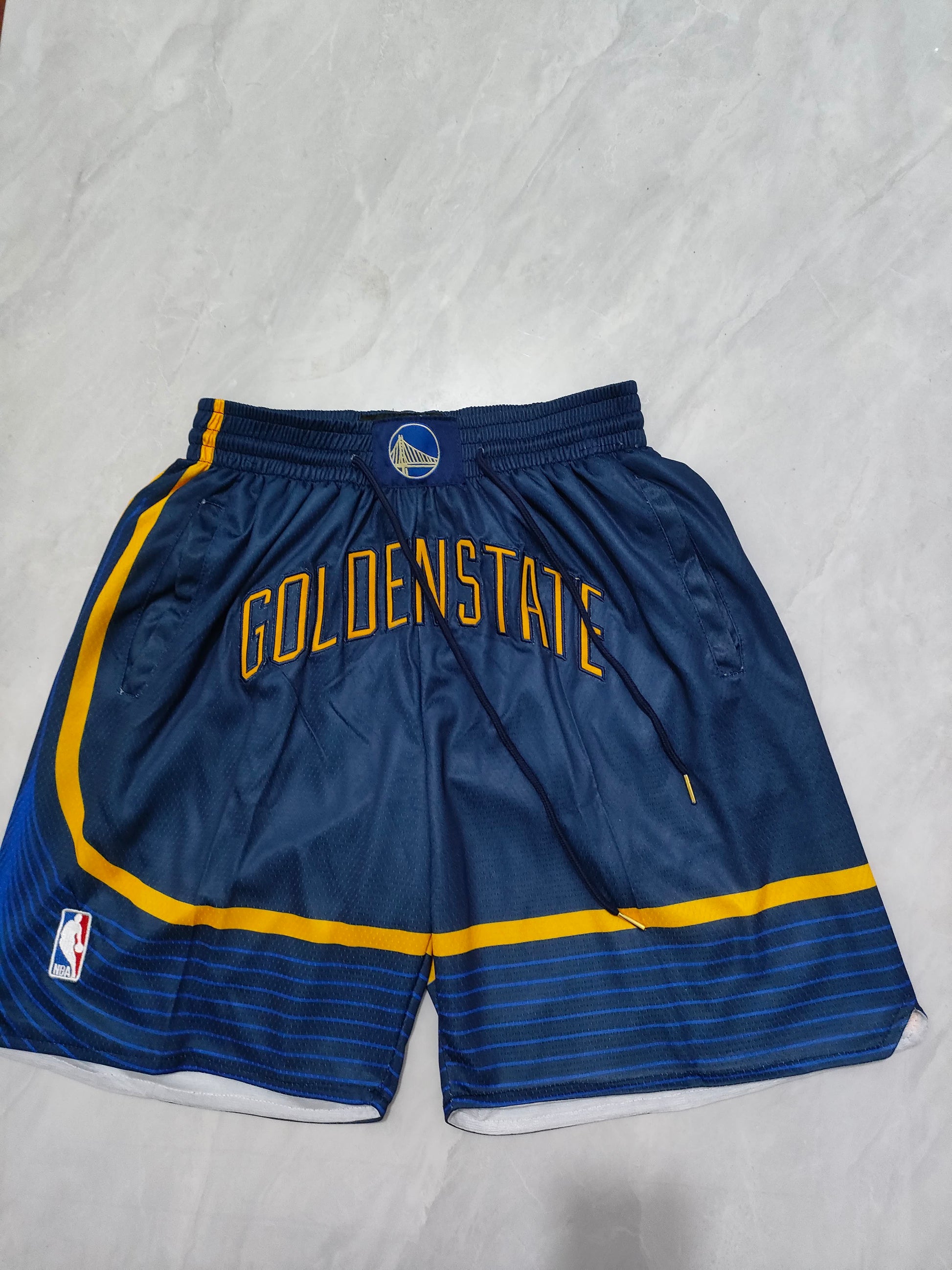 NBA Warriors announce deep blue pocket shorts S-XXL