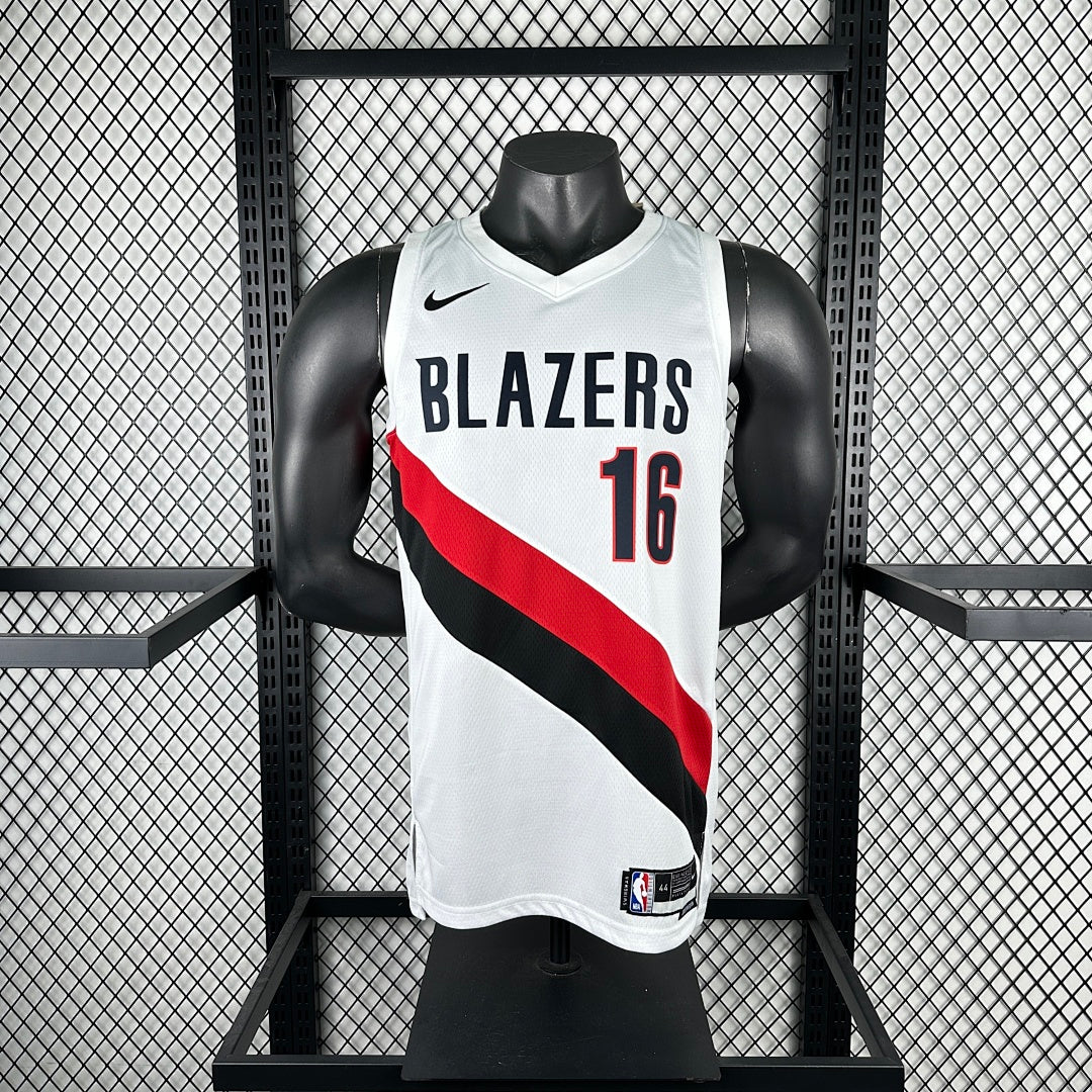 season Portland Trail Blazers home white 16 # Yang NBA jersey S-XXL4