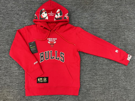 Kids # NBA Bulls Red Hoodie