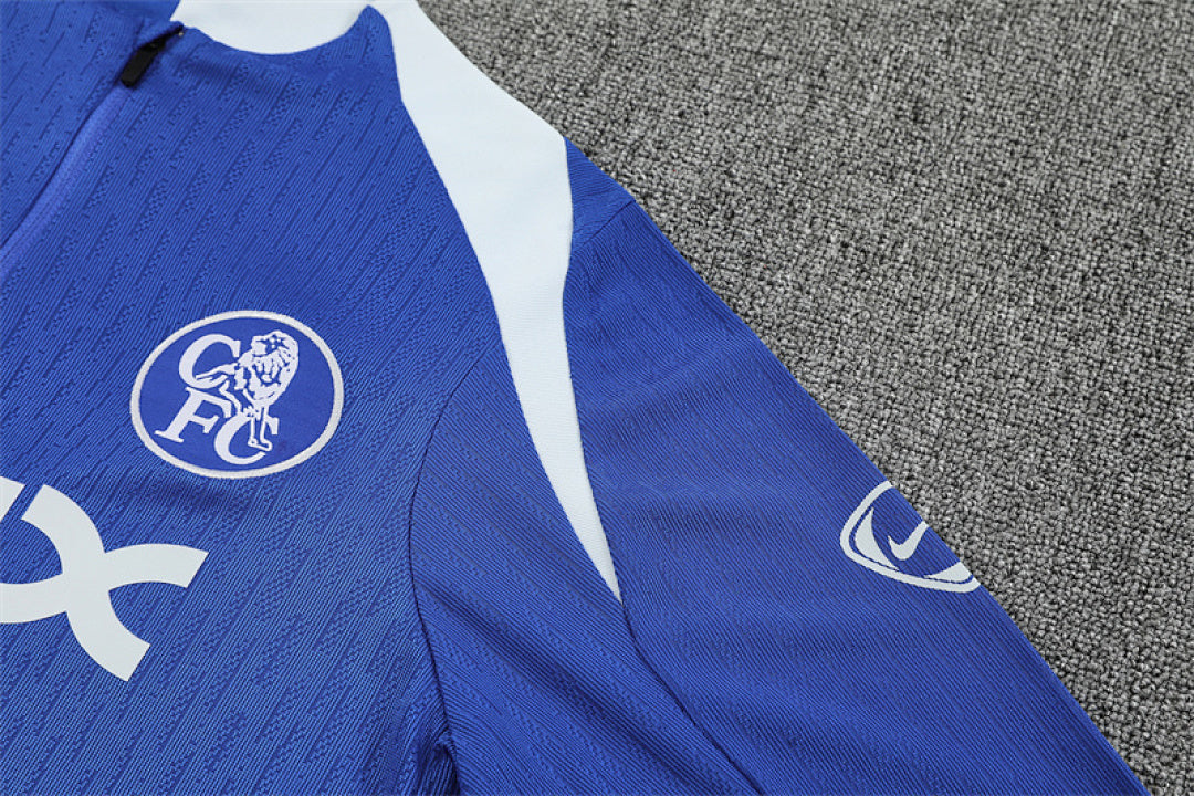 /26 Chelsea Blue Half Pull Training Suit (Adults&amp;Kids)7