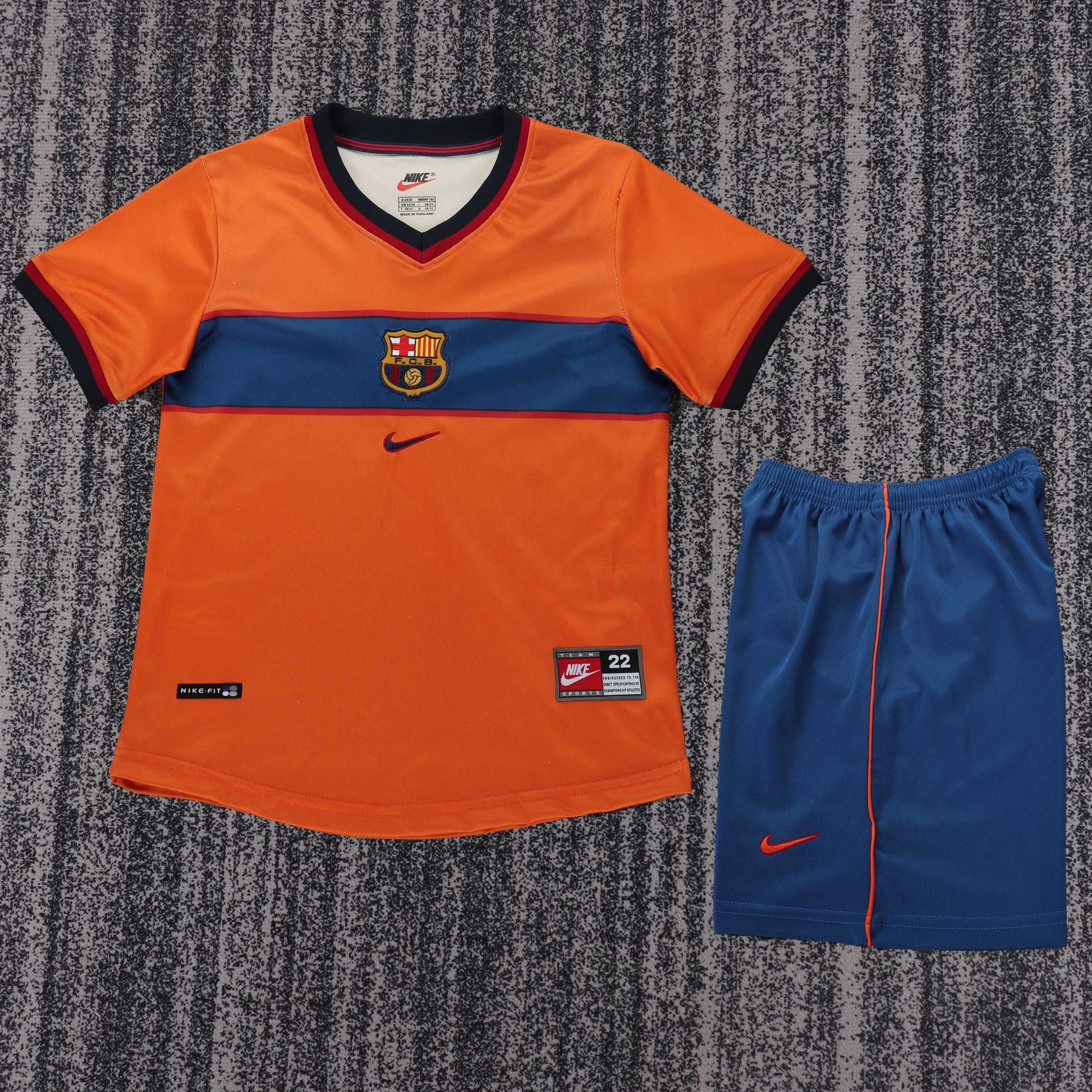 Retro Kids 1998/99 Barcelona Second away Football Jersey&amp;Size16-28