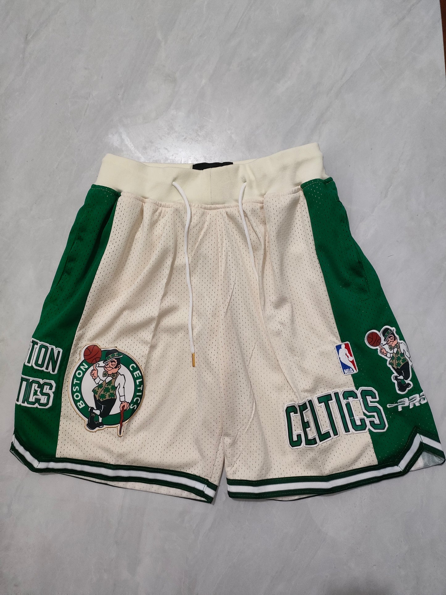 Boston Celtics Rice White Pocket JUST DON Shorts S-XXL