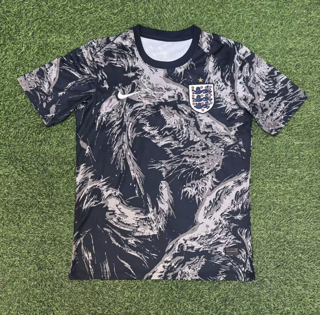 2026/27 England Grey Black Pre match Training Yupoo Soccer Jerseys S-XXL