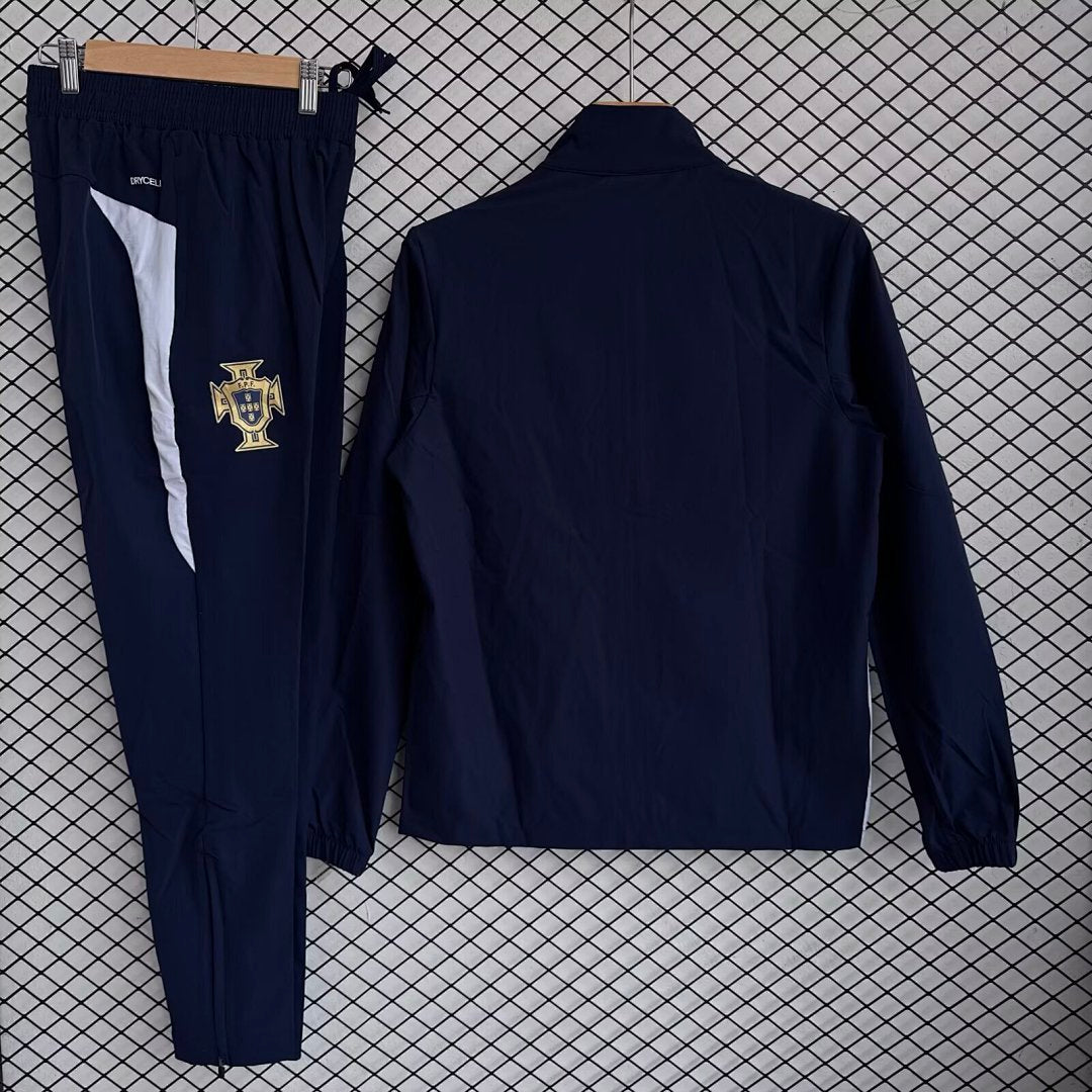 /26 Portugal Royal Blue Windbreaker Set S-XXL3