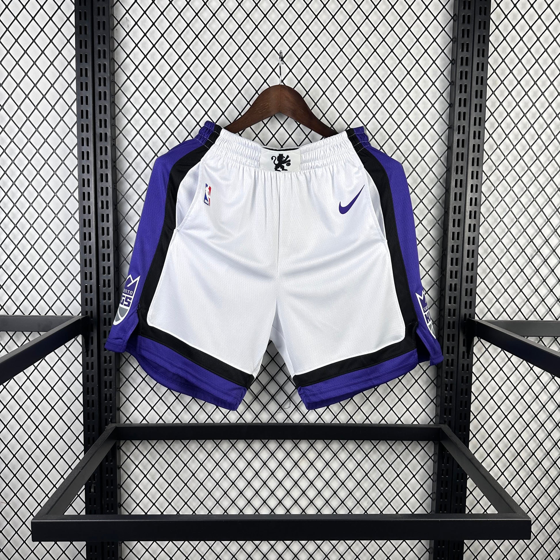 24 season Kings home white shorts